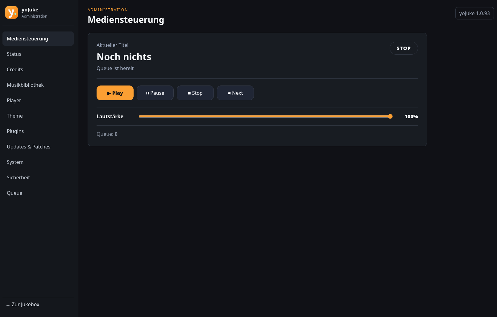 And this is your domain: the admin backend.